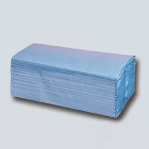 Asciugamani a mano blu c-fold