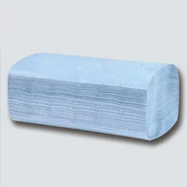 Asciugamani blu con singola piega